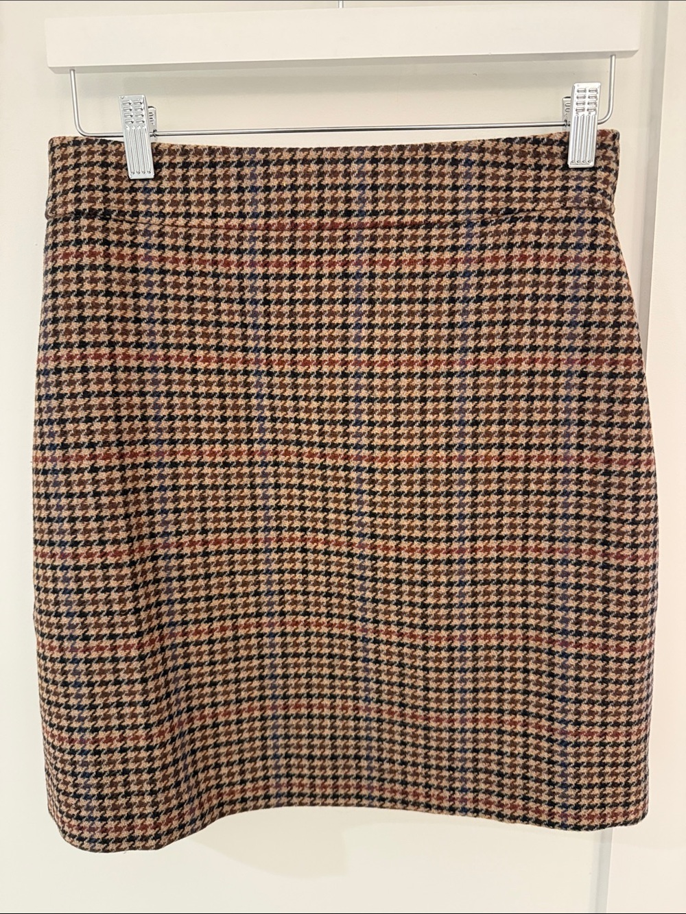 J Crew Wool Houndstooth Skirt Size 4